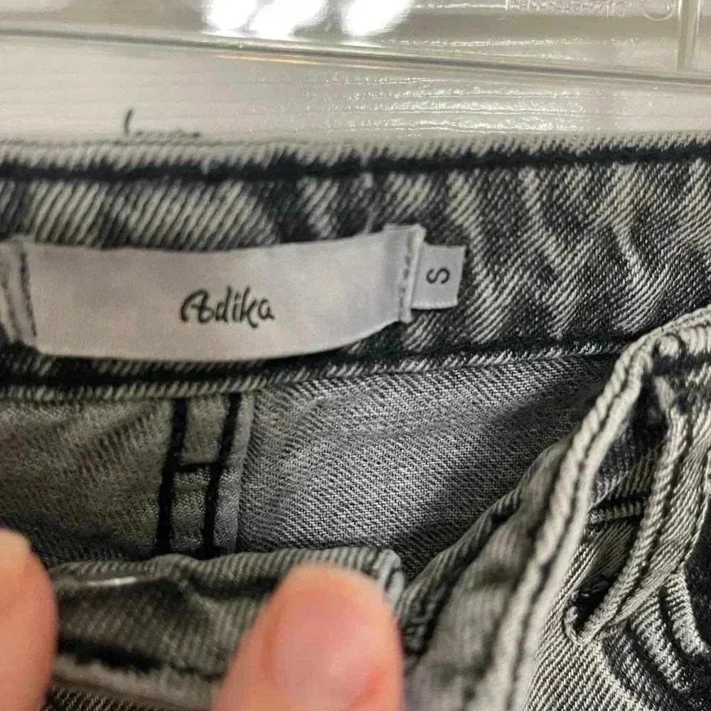 Adika Jeans Womens S 25 Gray Black Two Tone Mom Hight Waist Crop 90s Retro Y2K - Picture 9 of 12